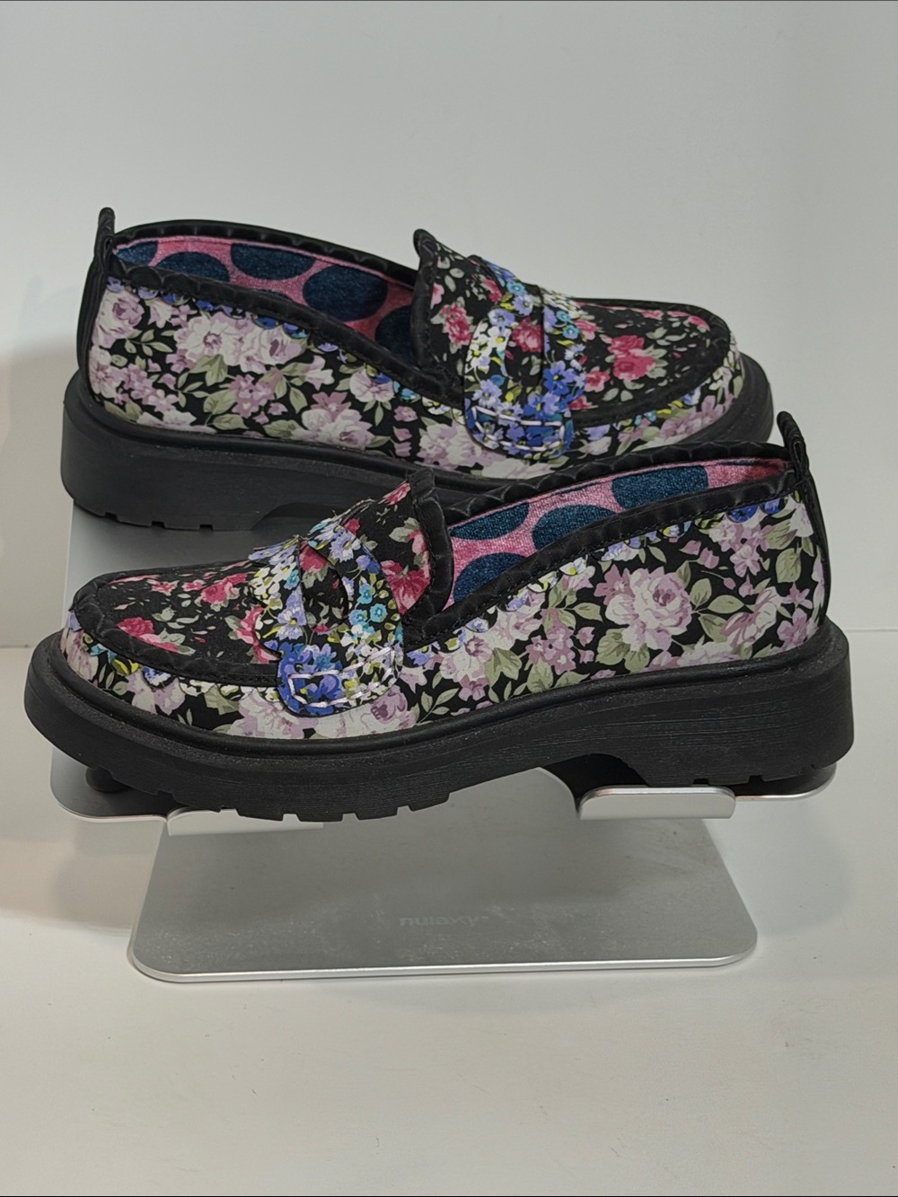 Irregular Choice Chunky Platform Floral Loafers - Picture 3 of 6